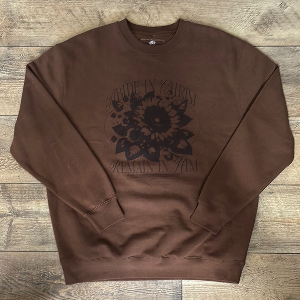 Brown Christian  Womens oversized crewneck